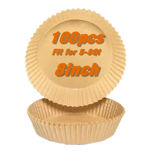 Personnalisé 50 feuilles/paquet antiadhésif 20cm 16cm double face papier artisanal original <span class=keywords><strong>friteuse</strong></span> à air lisier résistant à l'<span class=keywords><strong>huile</strong></span> - Product Image 2
