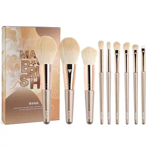 9 Pcs Chuyên Nghiệp Cao Cấp Tổng Hợp Nền Tảng Bàn Chải Pha Trộn Khuôn Mặt Bột Bóng Mắt Blush Make up Bàn Chải Với Trường Hợp