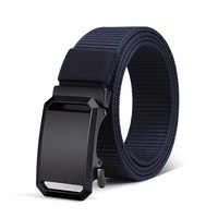 Ceinture tactique décontractée en nylon pour hommes de 1.5 pouces avec boucle coulissante sans trous, garniture réglable pour les jeans, équipement de défense personnelle