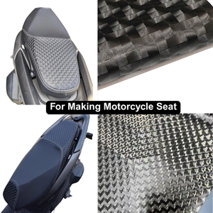 Funda de Asiento de Motocicleta con Patrón de Carbono 3D, Cuero Sintético Semi PU de 0.9mm para Motocicleta - Product Image 5