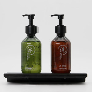Porte-shampooings muraux en plastique PET jetables personnalisés porte-shampooings argentés pour hôtels - Product Image 5