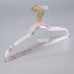 Cintres en plastique transparent antidérapants pour magasin de vêtements, cintres spéciaux en acrylique cristal - Product Image 5