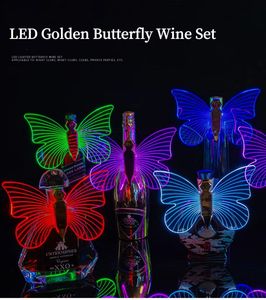 สวย LED แชมเปญชุดตกแต่ง <span class=keywords><strong>Angel</strong></span> เจ็ดสีปีกผีเสื้อไฟบาร์บรรยากาศระเบิด Glow Sticks - Product Image 5