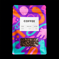 Sacs à café en papier kraft à fond plat en aluminium écologique, personnalisés avec valve, pour 500g et 1kg – Vente en gros