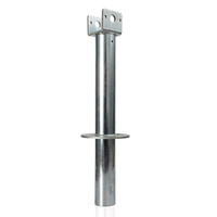 Ensemble de tubes en acier galvanisé soudés sur mesure avec support carré, poteau de montage en acier fabriqué avec précision avec plaque ronde