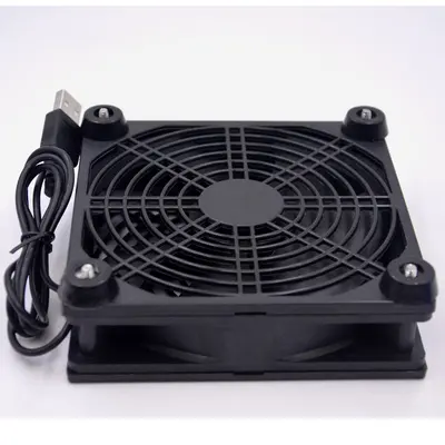 Router fan DIY PC Cooler TV Box Wireless Cooling Silent Quiet DC 5V USB power 120mm fan 120x25mm 12CM WScrews Protective net