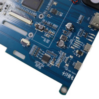 Raspberry PI Ekranı için mevcut 7 "1024*600 Çözünürlüklü RGB LCD Sürücü Kartı, Dokunmatik Tuşlu Hoparlör Desteği ile