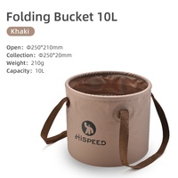 Seau à eau pliable HISPEED certifié BSCI, 10L/20L, conteneur de stockage d'eau pliable