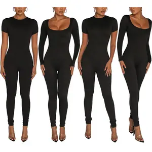 Individuelles Logo Trainingsanzüge elegant für Damen 2022 sexy Streetwear Catsuit Körperanzüge bescheiden einteilig Strampelanzug Jumpsuits