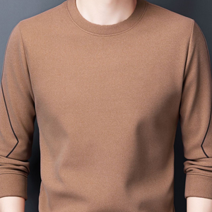 Men's Crew Neck <b>Long</b> Sleeve <b>T</b>-<b>Shirt</b>, Comfortable Solid Color Casual Style - Product Image 2