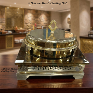 Services de vaisselle de luxe en acier inoxydable pour réchauds de buffet, idéaux pour mariages et maintien au chaud des aliments DCD-010 - Product Image 1