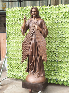 Artesanía de Metal al aire libre Iglesia Católica religiosa Virgen María y Jesús estatua de bronce escultura Estatua de la Virgen María de bronce - Product Image 6