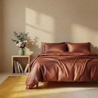 Ensemble de literie de style drap en coton pur de luxe léger, antibactérien, doux, minimaliste, couleur unie, utilisable toute l'année