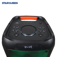 Radio Retro Modern Dual 8 Inch Ohm Portabel Karaoke Smart Studio Music Garden Mobile Full Range Speaker Audio Bergerak