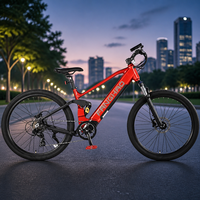 Vélo de montagne électrique avec moteur arrière de 250 W, 21 vitesses, moteur central, cadre en aluminium, batterie au lithium 36 V, système de frein à disque