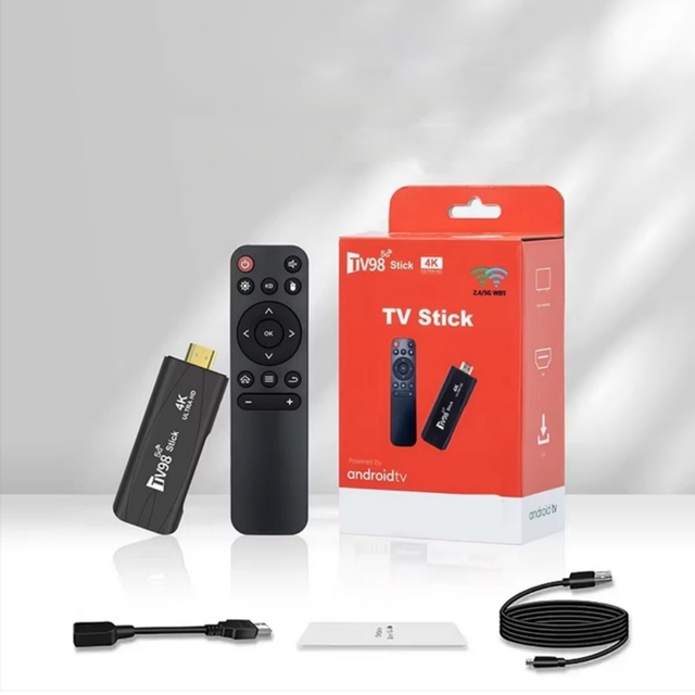 TV98 Stick Allwinner H313 Quad Core Android TV Stick 4K 1GB+8GB