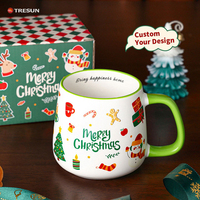 Usine En Gros Tasse À Café De Noël Tasse À Café En Céramique Père Noël Elk Gingerbread Man Arbre De Noël Tasses De Noël