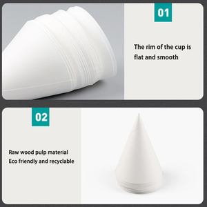 Gobelet en papier blanc jetable personnalisé écologique et étanche de 3.7oz pour la crème glacée pilée et les bonbons - Product Image 4