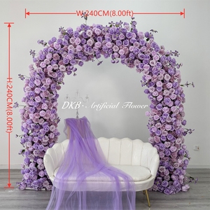 Arco de Rosas Artificiales Personalizable DKB, Ecológico y Duradero, Decoración para Bodas y Ceremonias, Arco Floral Grande con Soporte - Product Image 2