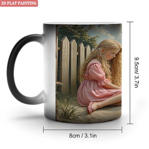 <b>Ceramic</b> <b>Mug</b> 11oz Frosted Black Heat Sensitive Color Changing Sublimation Blank <b>Mug</b> - Product Image 1