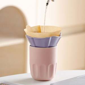 Cute High-Value Porcelain/Ceramic Squeeze Cup with Filter for Direct Drinking Coffee & <b>Tea</b> <b>Set</b> for Women Travel Use Custom Logo - Product Image 1