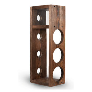 Casier à vin vertical en bois de <span class=keywords><strong>cuisine</strong></span> avec rangement en liège pour support de rangement et étagère de comptoir à la maison - Product Image 5