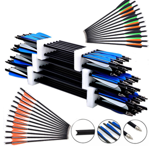 12pcs Setas de Besta 20 Polegadas Flecha De Fibra De Carbono Besta Parafuso OD 8.8mm Esportes de Caça Tiro Prática de Tiro Com Arco Acessórios