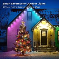 Guirlande de points lumineux numériques à LED WS2811, étanches IP68, RGBW/RGBIC, pour extérieur, décorations de fêtes, DC12V, dimmables, 5m/10m, CRI80