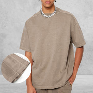 T-shirt à manches courtes rétro patchwork délavé 2025 Nouvelle collection printemps/été - Product Image 2