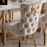 Chaise de salle à manger européenne médiévale super grande et rembourrée, table de manucure italienne de haute qualité, chaise de salle à manger de luxe, décoration