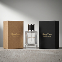 Flacon de parfum en verre personnalisé avec logo et emballage couleur, 30 ml/50 ml/100 ml