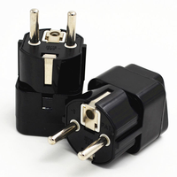 Adaptateur de voyage universel en cuivre noir 10A 250V EU US UK AU Japon Suisse Allemagne France vers Israël Égypte Pakistan
