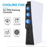 Ventilateur de refroidissement externe AOLION AL-P5035 pour PS5, triple port USB 3.0 haute vitesse, refroidisseur de console réglable en ABS, accessoires de jeu