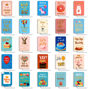 การ์ดอวยพรวันเกิดลายการ์ตูนข้ามพรมแดน 50 ใบ พร้อมข้อความอวยพรภาษาอังกฤษ พิมพ์สี มีสินค้าในสต็อก - Product Image 3