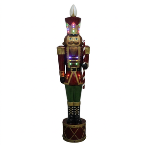 60" Soldier Holding Scepter with LED Lights - Product Image 1