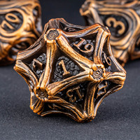 Jeu de dés polyédriques métallisés D&D 7 pièces pour les jeux de rôle Dungeons & Dragons