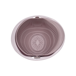 Dönebilir çift süzgeç sepeti çevre dostu PP malzeme mutfak yıkama meyve ve sebzeler için örgü kevgir - Product Image 2