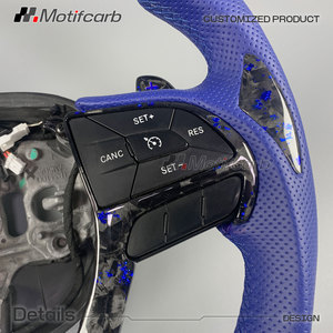 Volante de fibra de carbono forjado azul personalizado para Jeep Grand Cherokee Trailhawk 2014-2020 con levas de cambio - Product Image 4