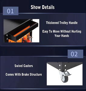 <b>Heavy</b> <b>Duty</b> 3-Layer <b>Tool</b> Cabinet with Wheels Storage Racks and Parts for Vehicle <b>Tools</b> New Generation <b>Tool</b> Carts - Product Image 4