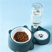 YUECHONG Gamelle Double Moderne en Céramique à Motif Uni, Distributeur Automatique Écologique pour Chats et Chiens