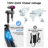 Secador de Pelo Iónico Profesional Binwang de 1200W y Alta Velocidad, 110,000 RPM, Plegable con Tecnología Plasma, para Autocaravanas, Hoteles y Uso en Exteriores