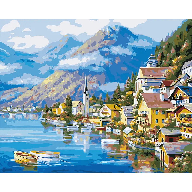 40x50cm Rolled Canvas Oil Paint by numbers DIY Painting By Numbers Craft Kits for Kids & Adults