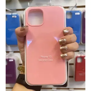 Coque intégrale en Silicone avec logo, antichoc, pour Iphone 11, 12, 13 Pro max, 64 couleurs, anti-salissure