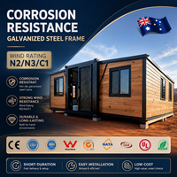 Maison conteneur extensible de type Granny Flat, norme australienne, 20 pieds, 40 pieds, villa préfabriquée de luxe, maison mobile préfabriquée étanche