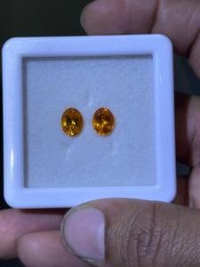 Pierres de grenat mandarin naturelles, taille ovale brillante, paires, qualité exceptionnellement élevée, pierres de grenat Fanta - Product Image 5