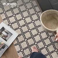 BACKTO Retro-Stil Acryl Wilton Teppich - Abstrakte/Geometrische Muster Luxuriös Hochwertig für Wohnzimmer & Villa