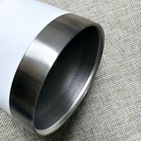 Thermos à double paroi en acier inoxydable, tasse à café de voyage de 300 ml avec couvercle en bambou