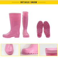 Bottes de pluie longues en PVC à embout en acier, anti-écrasement, mode, vente en gros, pas cher, imperméables, été, hiver, unisexe