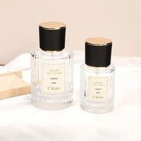 Flacon de parfum luxueux à rayures gravées, emballage de parfum de forme unique, vaporisateur de voyage portable, diffuseur à bâtonnets en verre
