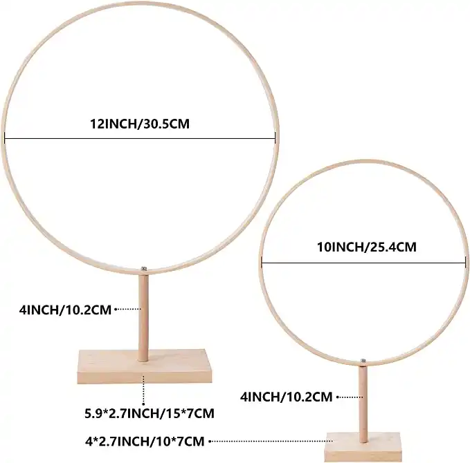 tailai wooden ring centerpiece for table